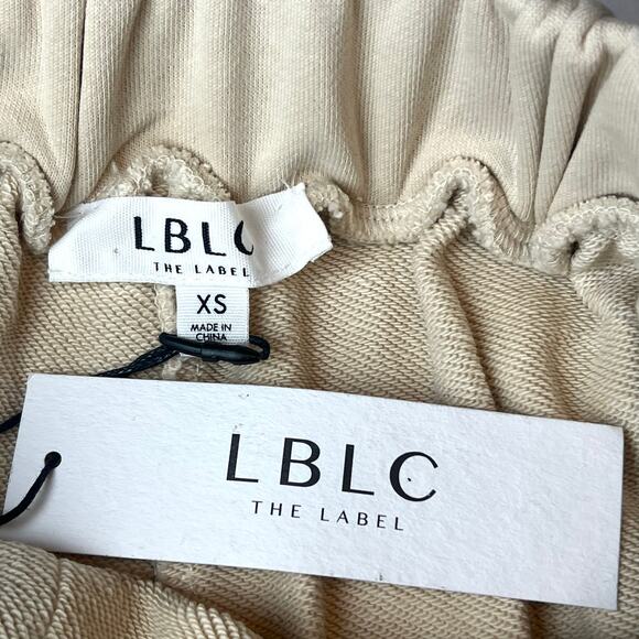 NWT LBLC The Label Tarah Pocket Sweatpants Athleisure Joggers Sand Beige Size XS - Picture 3 of 8